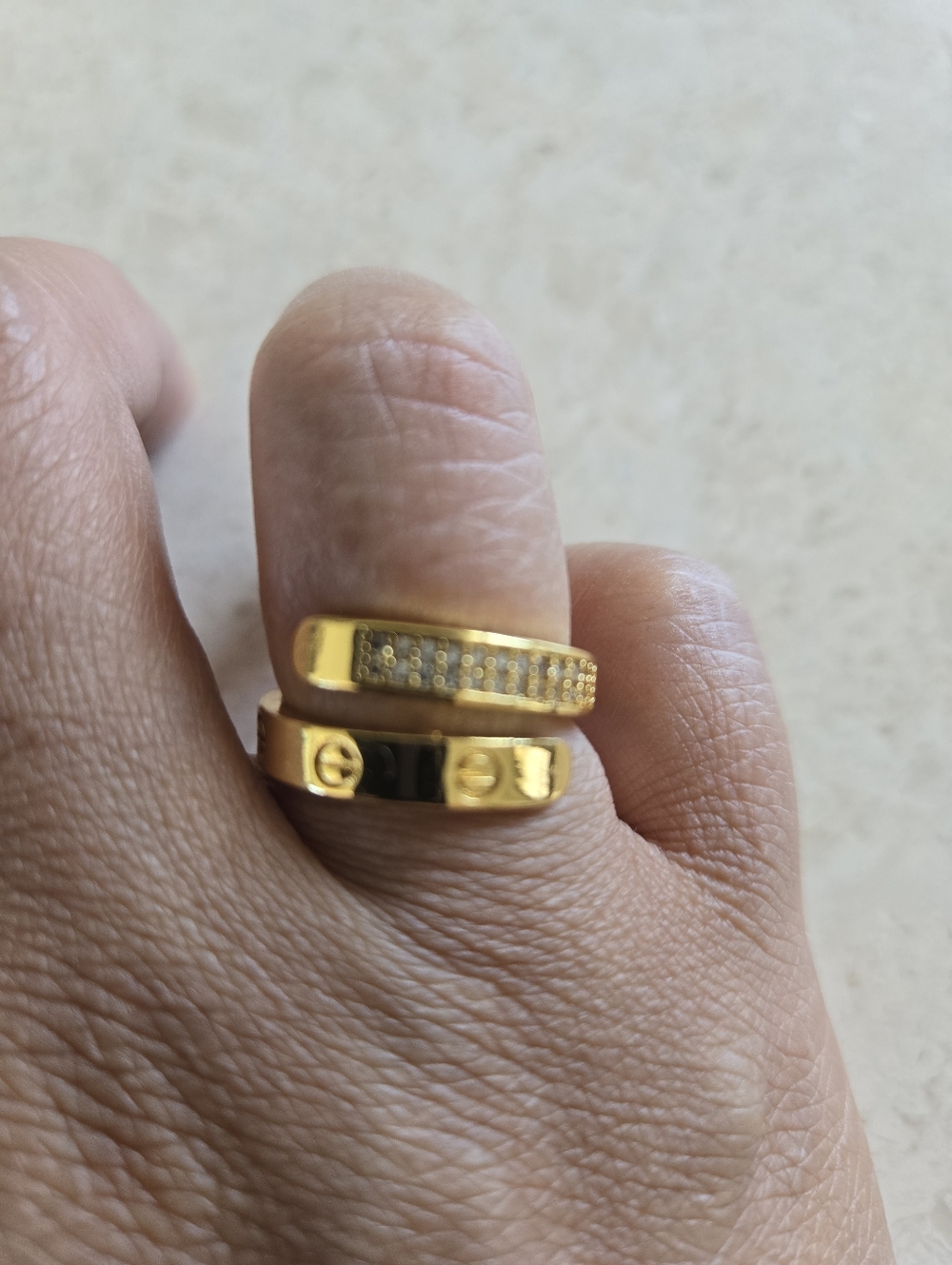 Brand New Love Wrap Crystal Gold Plated Women's Ring